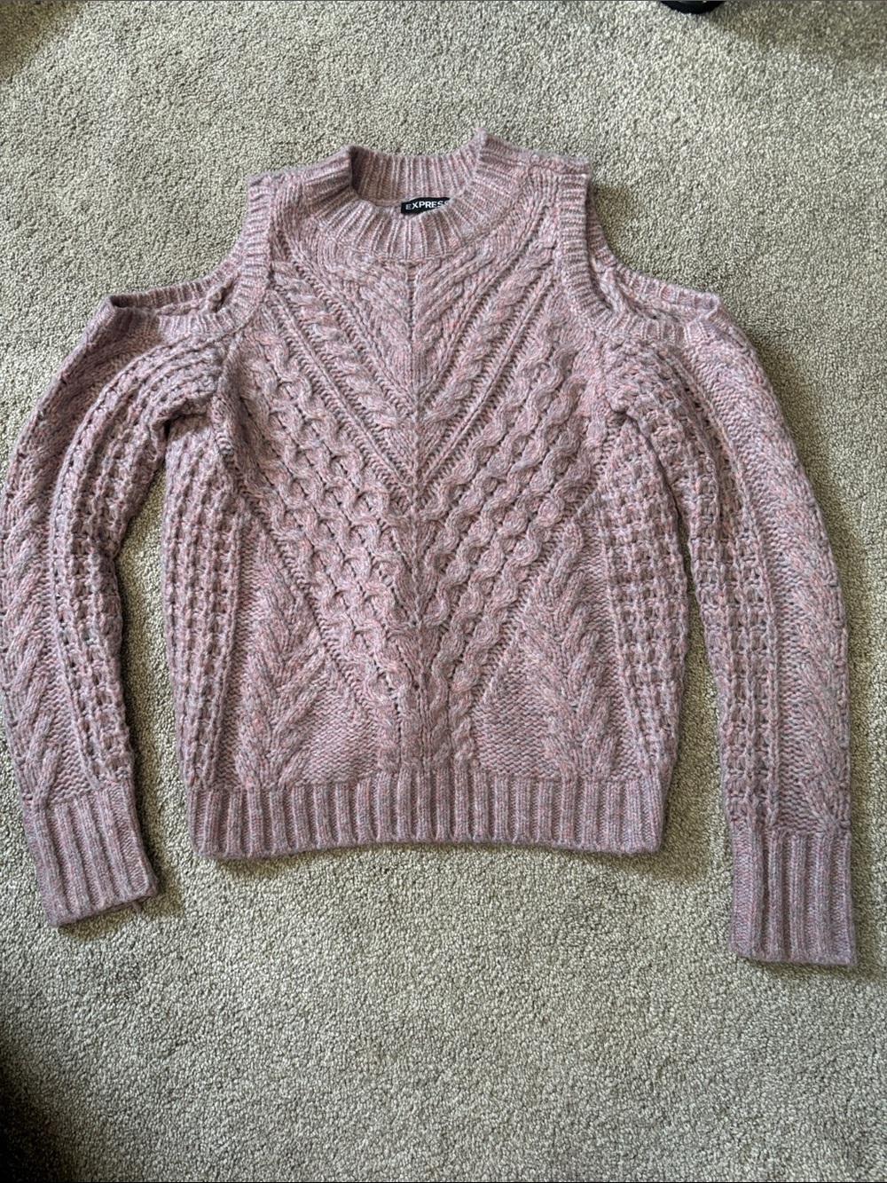 Express cold shoulder sweater